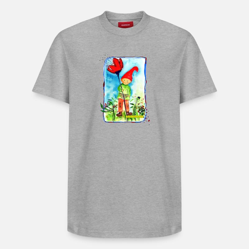 dwarf - Relaxed Unisex Supima Cotton T-Shirt – by SPREAD - heather grey