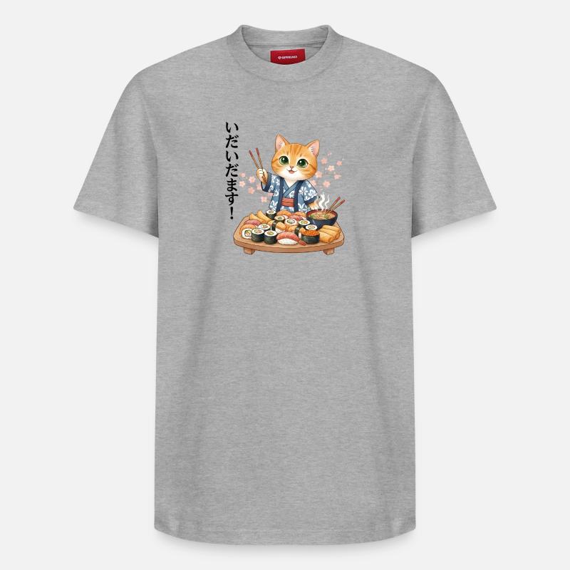 KimonoKatz Sushi Parade - T-shirt unisexe décontracté en coton Supima – de SPREAD - gris chiné