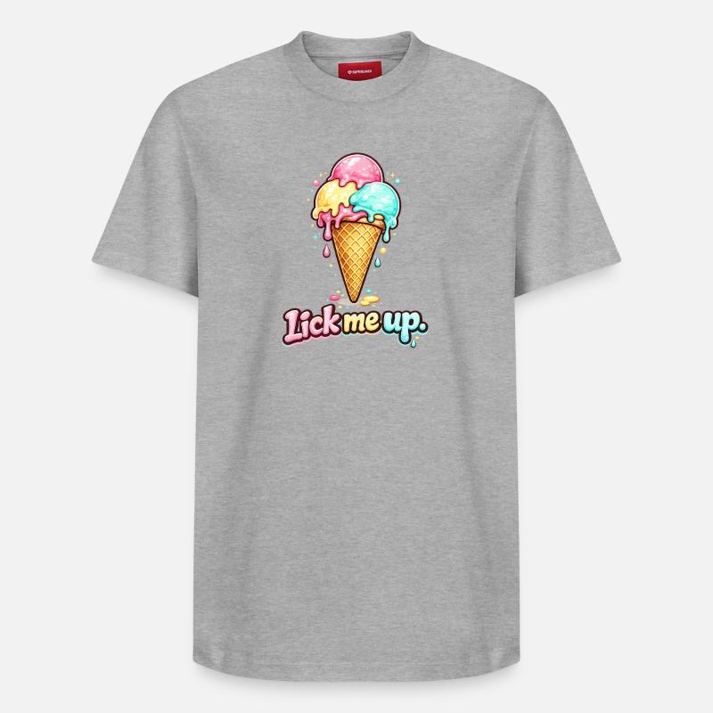 Lécher une glace - T-shirt unisexe décontracté en coton Supima – de SPREAD - gris chiné