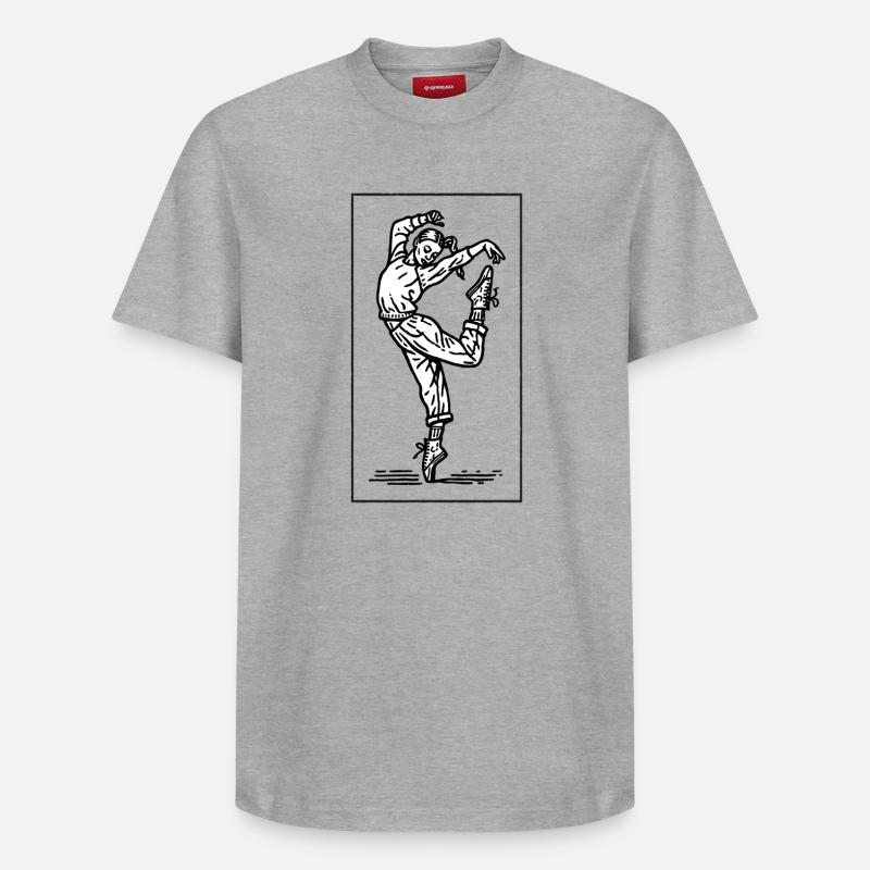 Danseuse #15 - T-shirt unisexe décontracté en coton Supima – de SPREAD - gris chiné