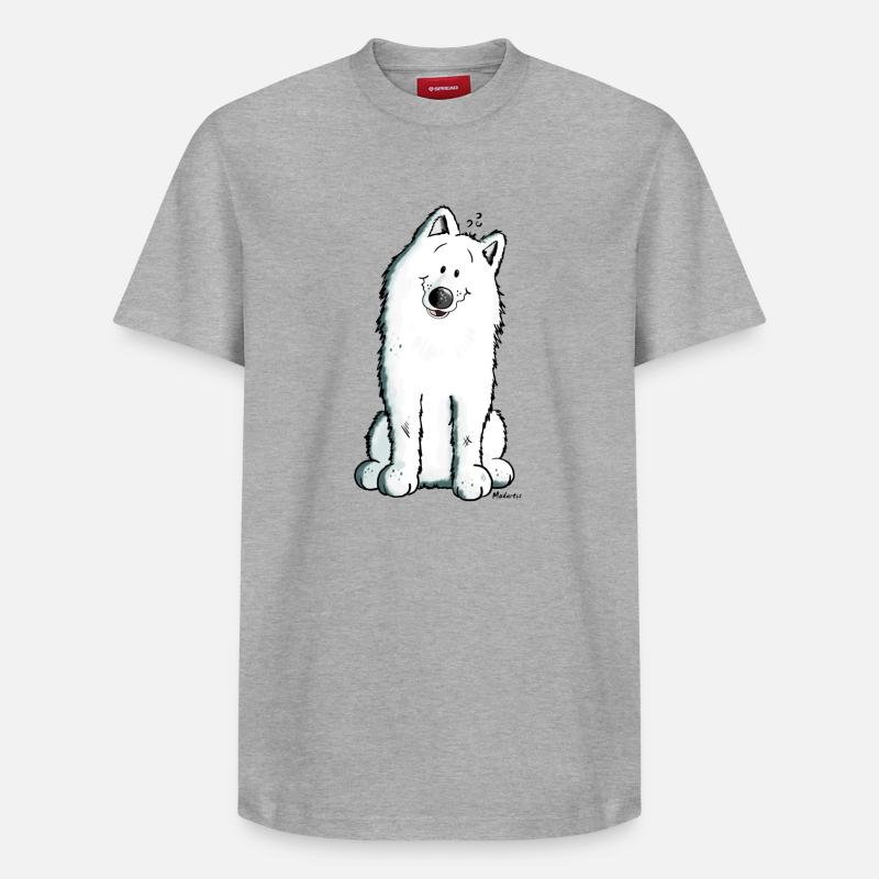 Sabaka Samojede - Relaxed Unisex Supima Cotton T-Shirt – von SPREAD - Grau meliert