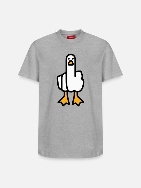 Oie de déclaration - T-shirt unisexe décontracté en coton Supima – de SPREAD - gris chiné