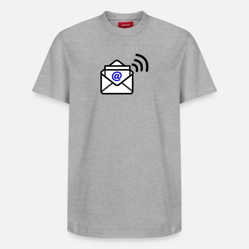 Logo E-Mail - Relaxed Unisex Supima Cotton T-Shirt – von SPREAD - Grau meliert