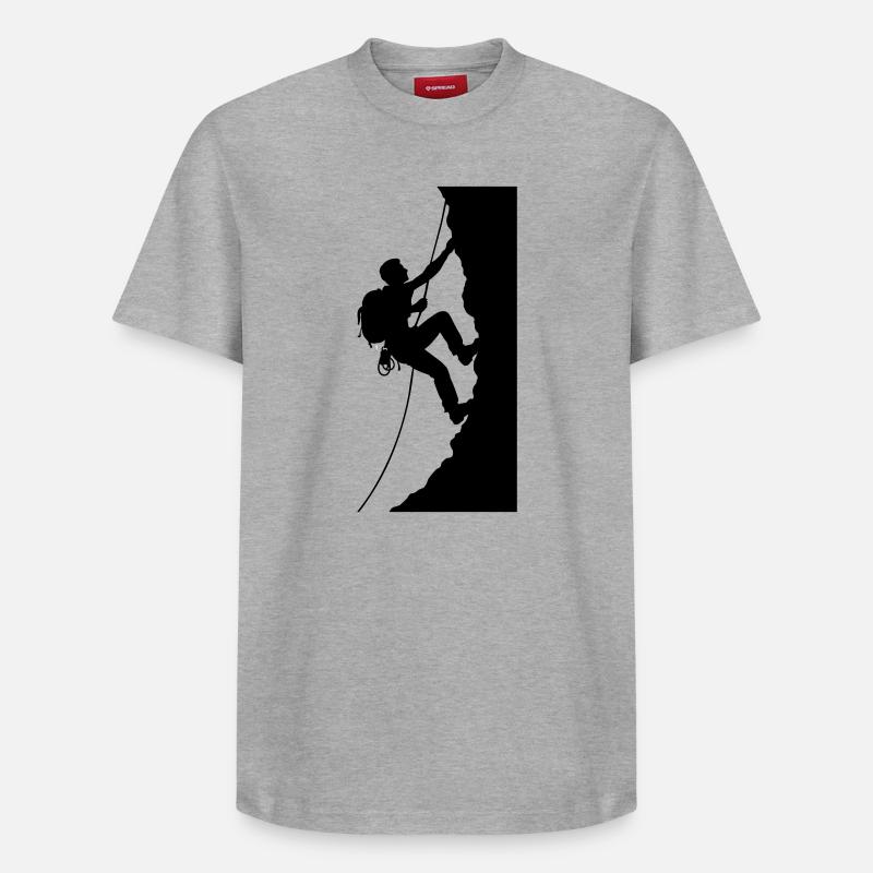 alpiniste - T-shirt unisexe décontracté en coton Supima – de SPREAD - gris chiné