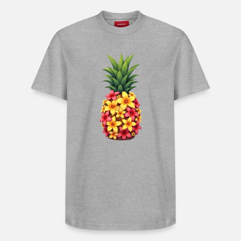 Ananas - T-shirt unisexe décontracté en coton Supima – de SPREAD - gris chiné
