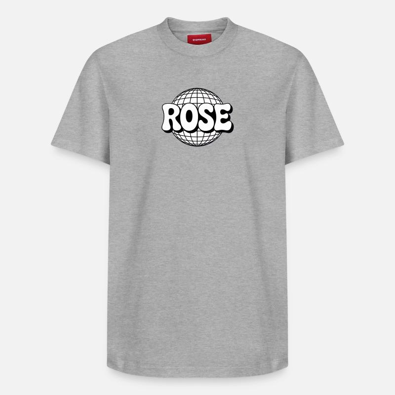 Rose Disco Sphère - T-shirt unisexe décontracté en coton Supima – de SPREAD - gris chiné