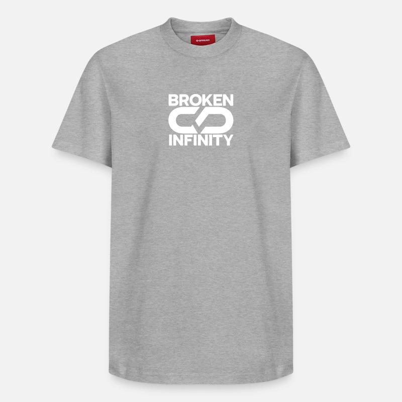 broken_infinity_white - T-shirt unisexe décontracté en coton Supima – de SPREAD - gris chiné