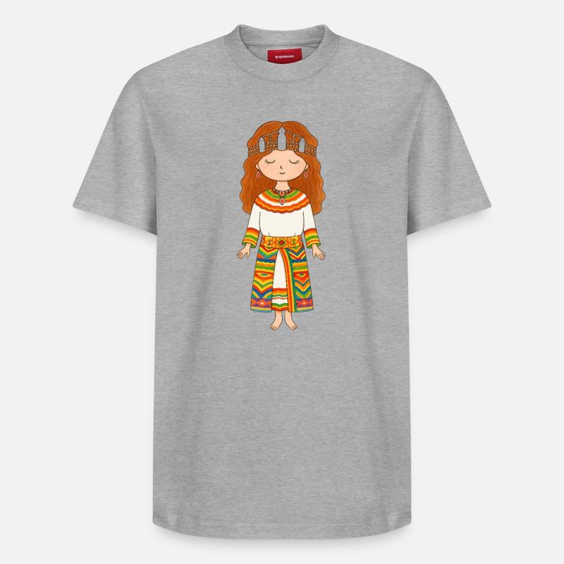 Kabyle - T-shirt unisexe décontracté en coton Supima – de SPREAD - gris chiné