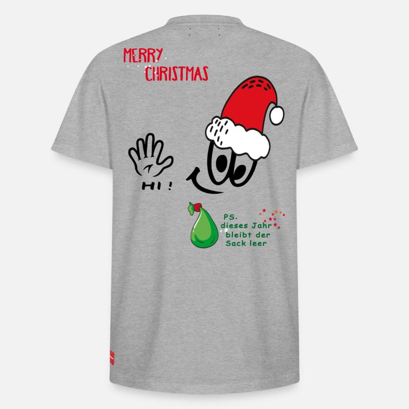 Weihnachtsmann, Merry Christmas, Comic - Relaxed Unisex Supima Cotton T-Shirt – von SPREAD - Grau meliert