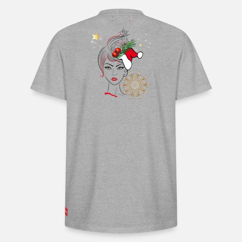 Noël à Weihnachten - T-shirt unisexe décontracté en coton Supima – de SPREAD - gris chiné
