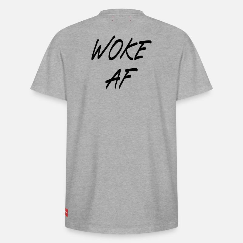 Woke AF - T-shirt unisexe décontracté en coton Supima – de SPREAD - gris chiné
