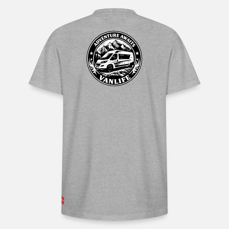 Vanlife - T-shirt unisexe décontracté en coton Supima – de SPREAD - gris chiné