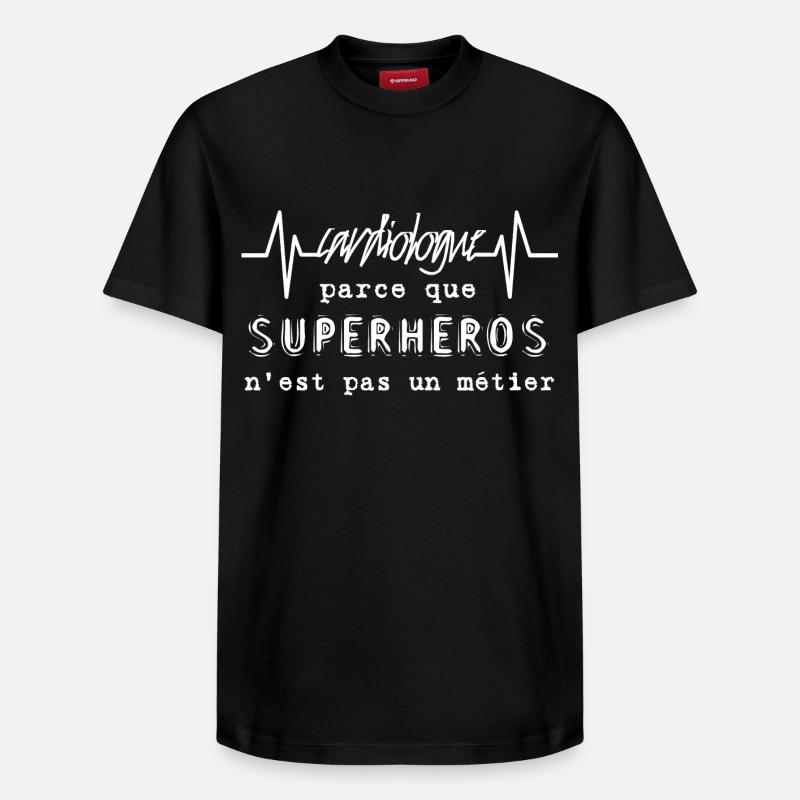 Cardiologue - T-shirt unisexe décontracté en coton Supima – de SPREAD - noir