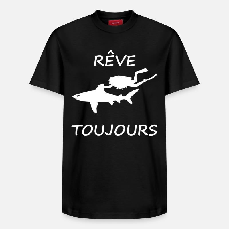 Rêve toujours - T-shirt unisexe décontracté en coton Supima – de SPREAD - noir
