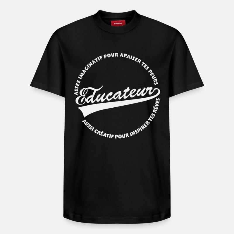 Éducateur créatif - T-shirt unisexe décontracté en coton Supima – de SPREAD - noir