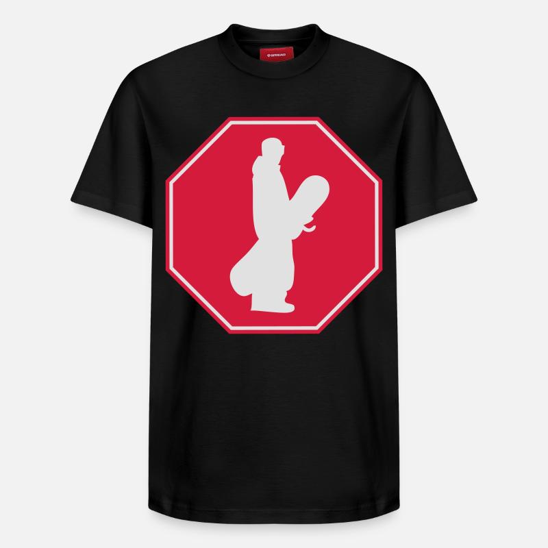 Logo de snowboard - T-shirt unisexe décontracté en coton Supima – de SPREAD - noir