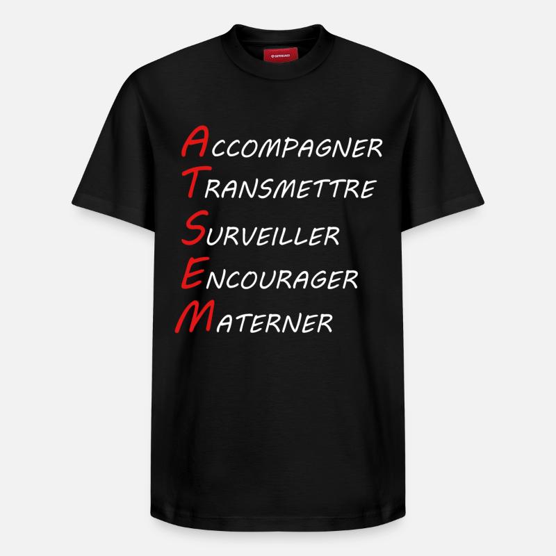 ATSEM - T-shirt unisexe décontracté en coton Supima – de SPREAD - noir