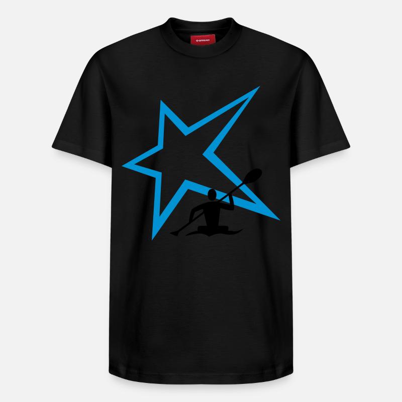 Canoe Stern - T-shirt unisexe décontracté en coton Supima – de SPREAD - noir