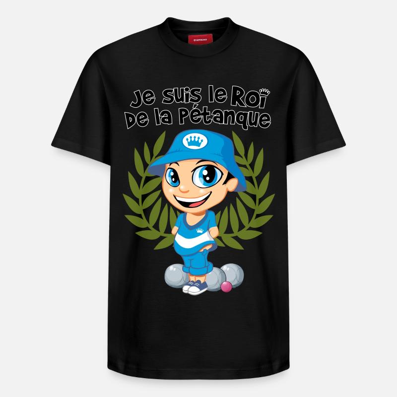 Enfant roi de la pétanque - T-shirt unisexe décontracté en coton Supima – de SPREAD - noir