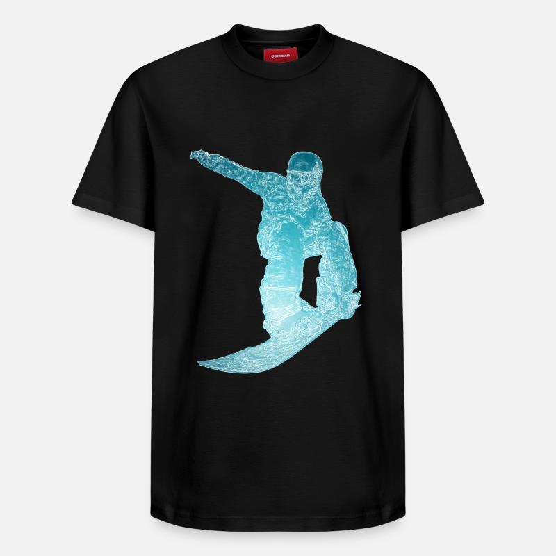 Planchistes de glace - T-shirt unisexe décontracté en coton Supima – de SPREAD - noir