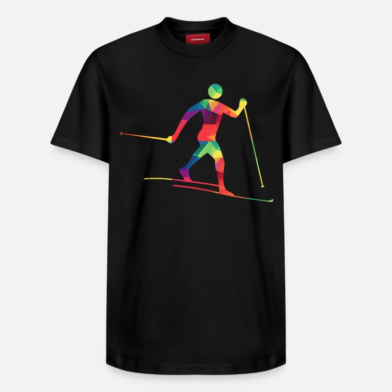 Bunter Langläufer - Relaxed Unisex Supima Cotton T-Shirt – von SPREAD - Schwarz