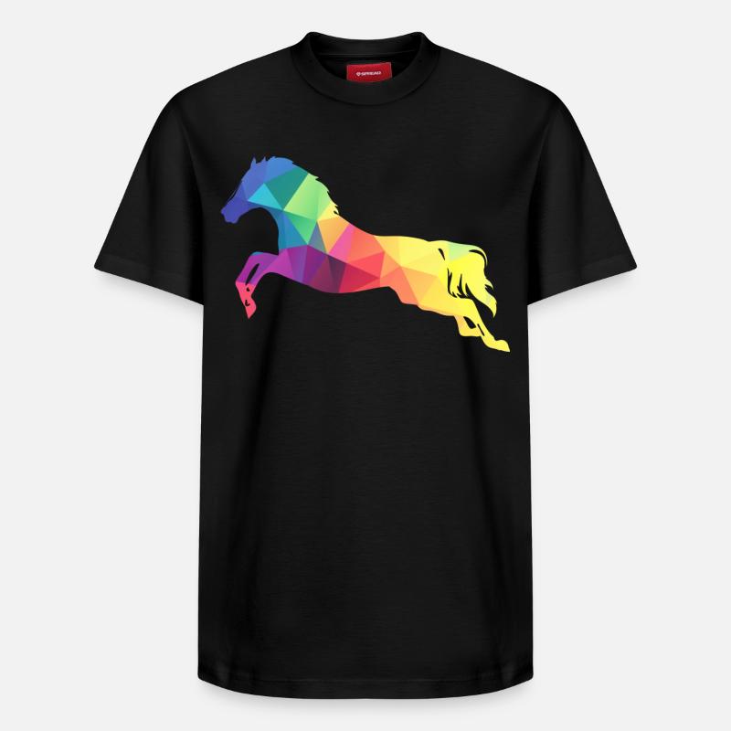 Saut de cheval - T-shirt unisexe décontracté en coton Supima – de SPREAD - noir