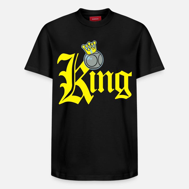 König Petanque Tippfehler - Relaxed Unisex Supima Cotton T-Shirt – von SPREAD - Schwarz
