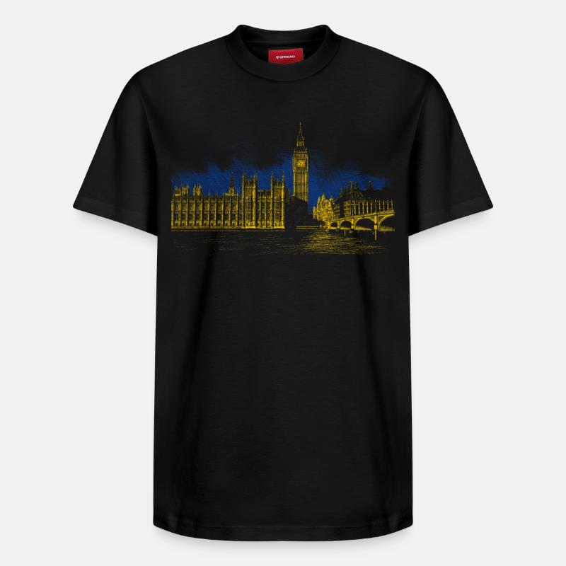 Big Ben - T-shirt unisexe décontracté en coton Supima – de SPREAD - noir