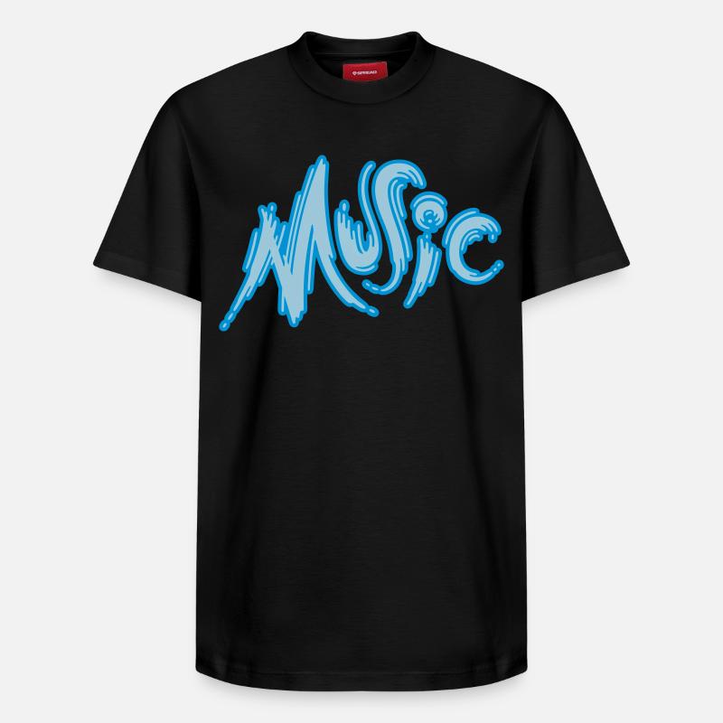 Music - Relaxed Unisex Supima Cotton T-Shirt – von SPREAD - Schwarz