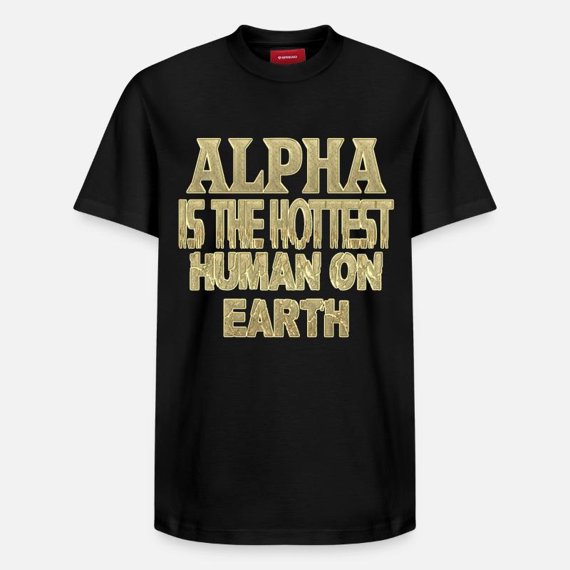 alpha - T-shirt unisexe décontracté en coton Supima – de SPREAD - noir