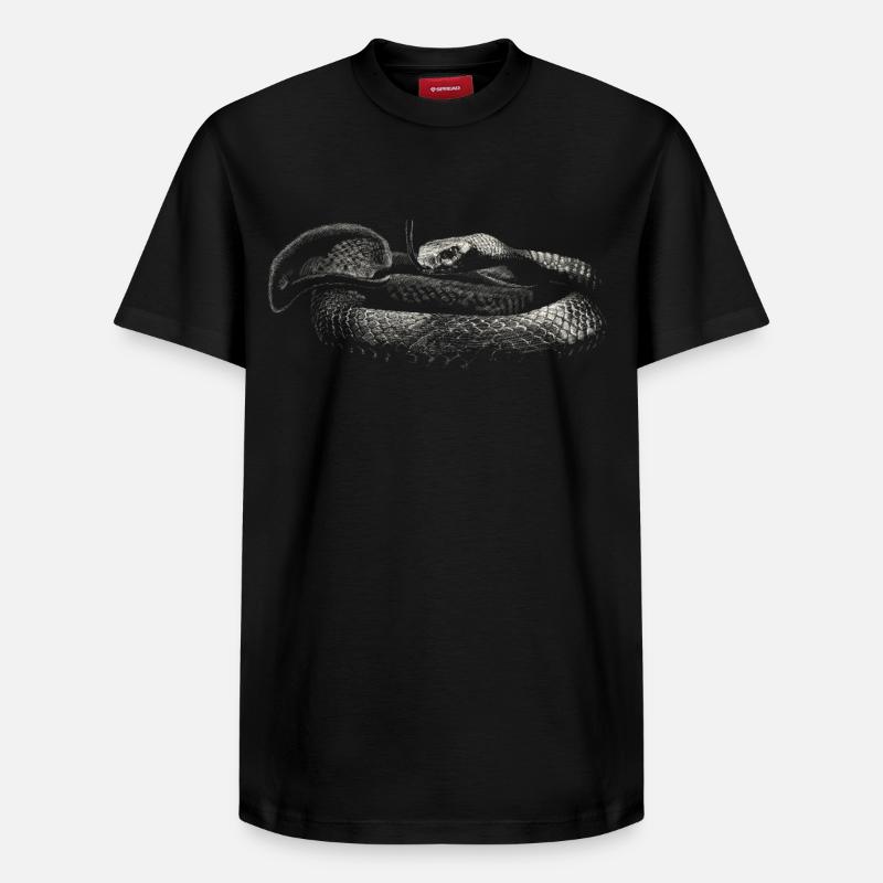 Snake - T-shirt unisexe décontracté en coton Supima – de SPREAD - noir