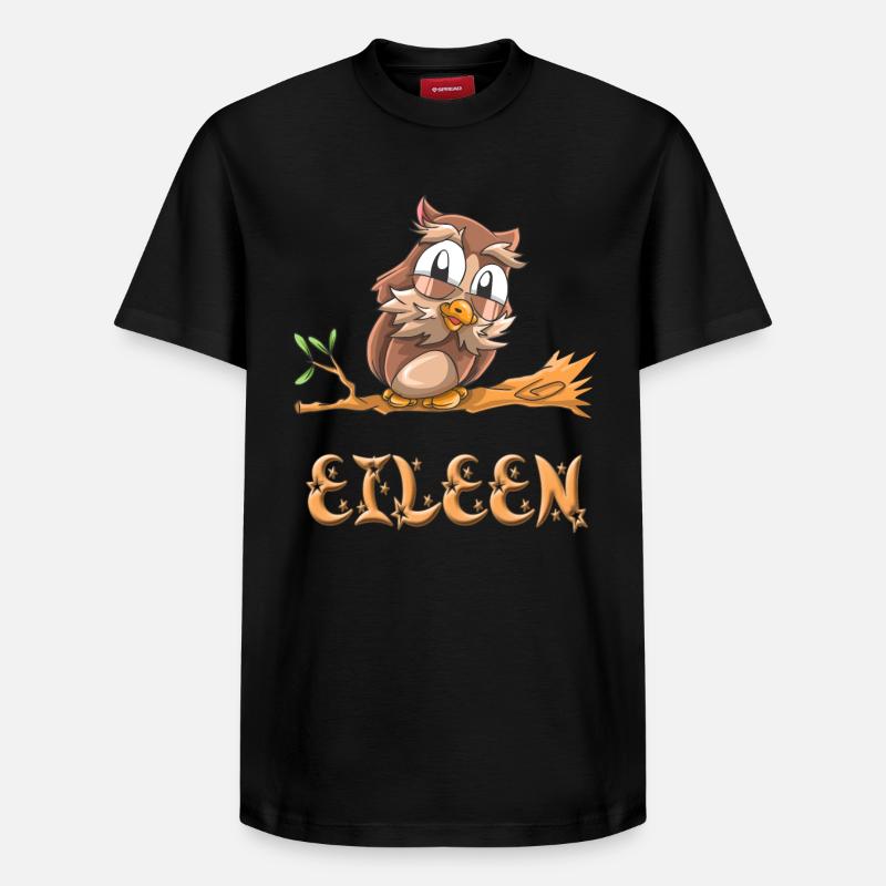 Owl Eileen - T-shirt unisexe décontracté en coton Supima – de SPREAD - noir