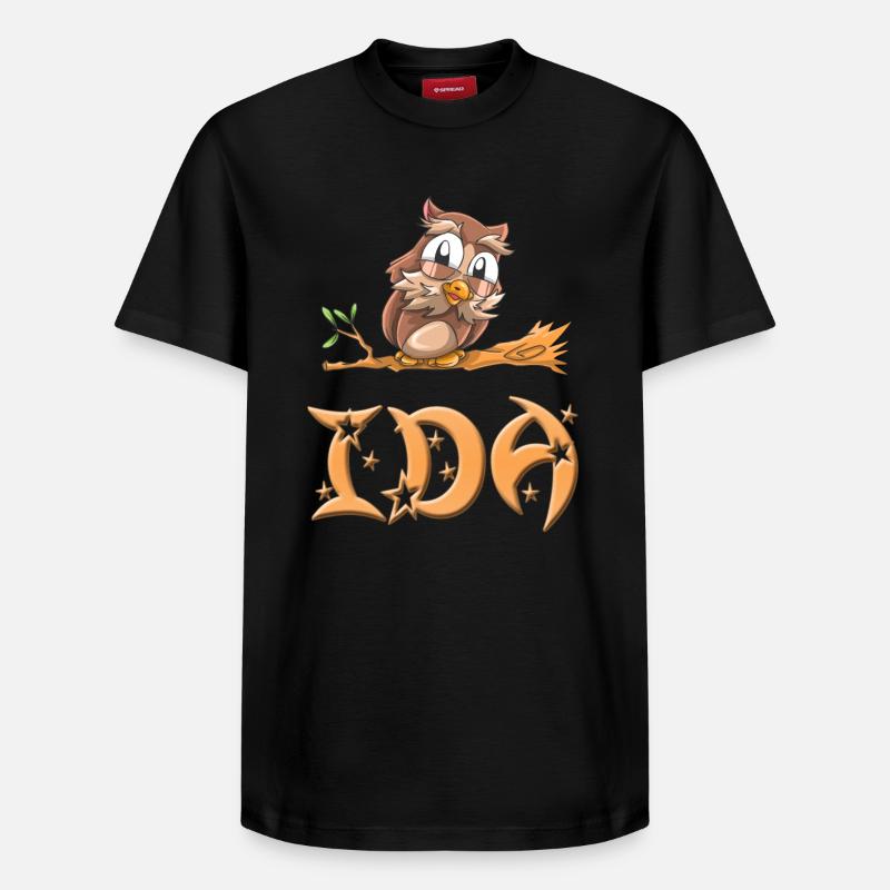Hibou Ida - T-shirt unisexe décontracté en coton Supima – de SPREAD - noir