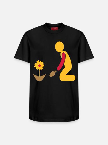 Garten - Relaxed Unisex Supima Cotton T-Shirt – von SPREAD - Schwarz