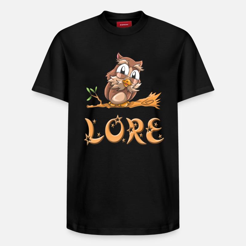 Eule Lore - Relaxed Unisex Supima Cotton T-Shirt – von SPREAD - Schwarz