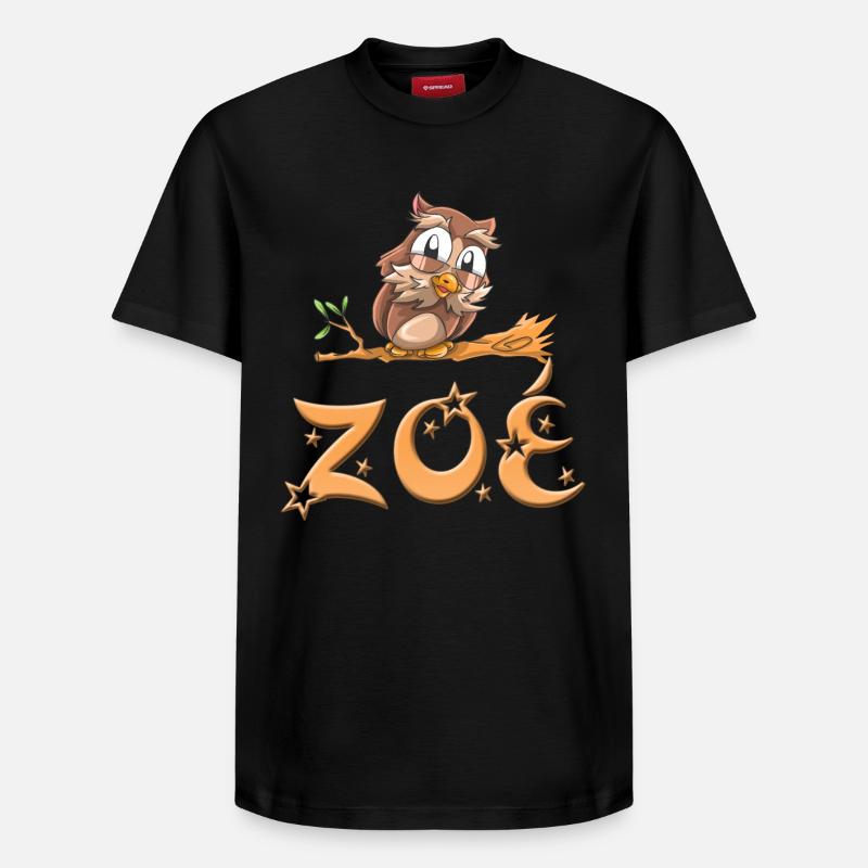Hibou Zoé - T-shirt unisexe décontracté en coton Supima – de SPREAD - noir