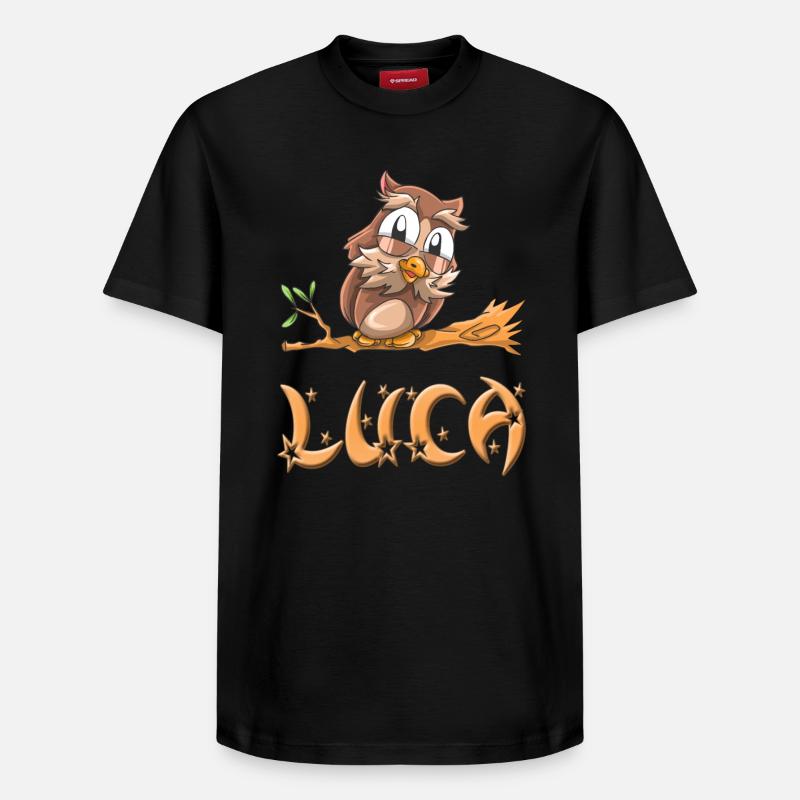 Eule Luca - Relaxed Unisex Supima Cotton T-Shirt – von SPREAD - Schwarz