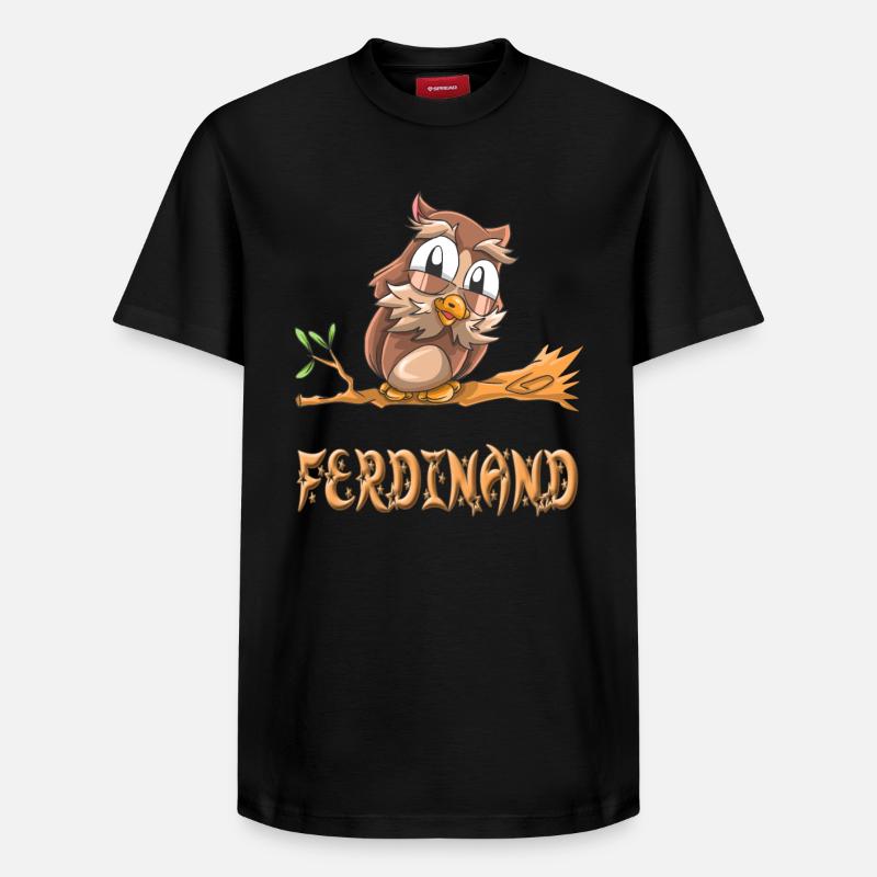 Chouette Ferdinand - T-shirt unisexe décontracté en coton Supima – de SPREAD - noir