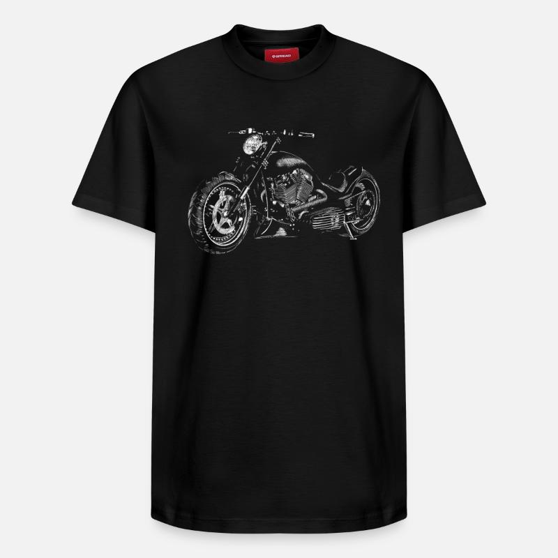 chopper - T-shirt unisexe décontracté en coton Supima – de SPREAD - noir