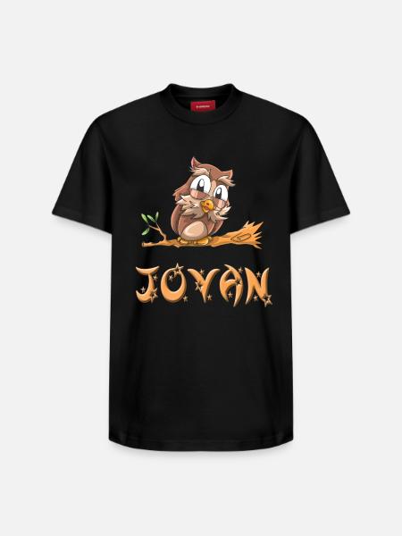 Hibou Jovan - T-shirt unisexe décontracté en coton Supima – de SPREAD - noir