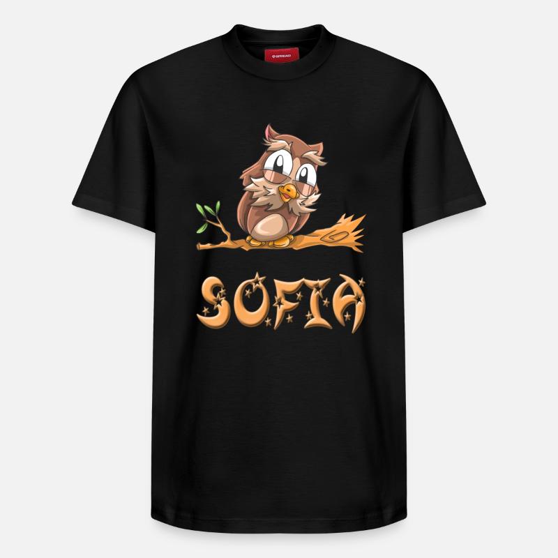 Owl Sofia - T-shirt unisexe décontracté en coton Supima – de SPREAD - noir