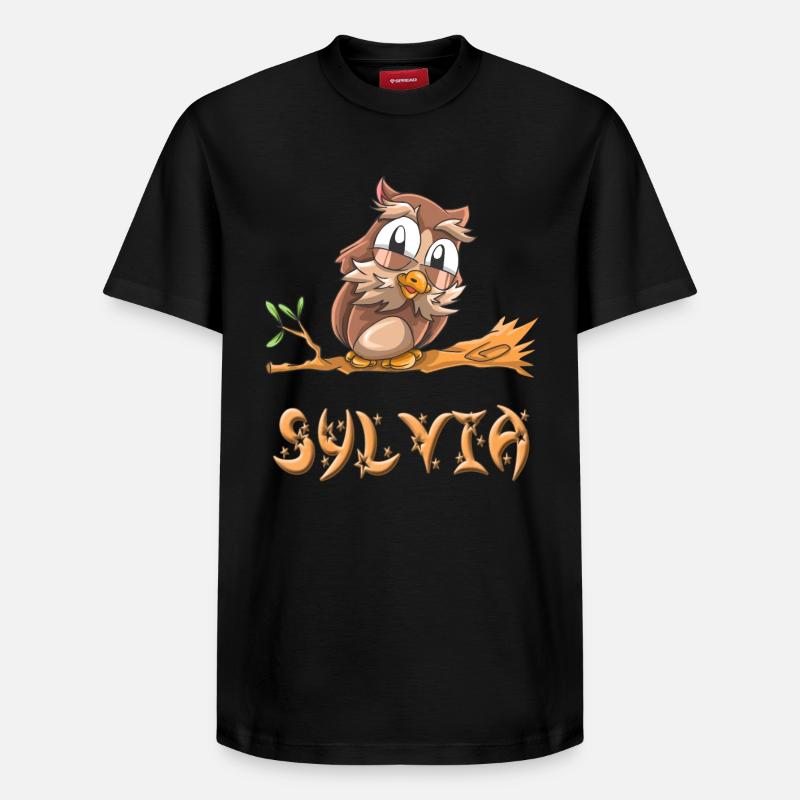 Eule Sylvia - Relaxed Unisex Supima Cotton T-Shirt – von SPREAD - Schwarz