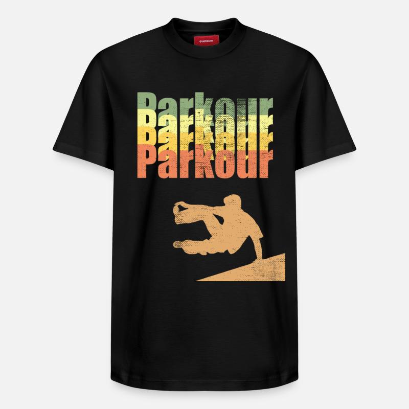 Parkour - T-shirt unisexe décontracté en coton Supima – de SPREAD - noir