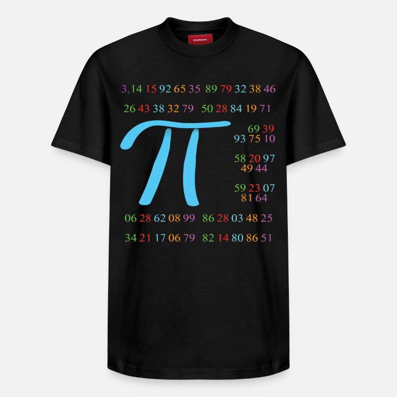 Pi mit 110 Nachkommastellen - Relaxed Unisex Supima Cotton T-Shirt – von SPREAD - Schwarz