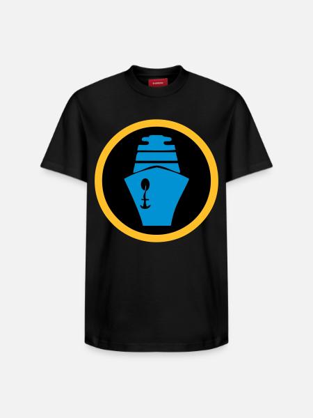 Ship | Cruise | Ferry - Relaxed Unisex Supima Cotton T-Shirt – by SPREAD - black