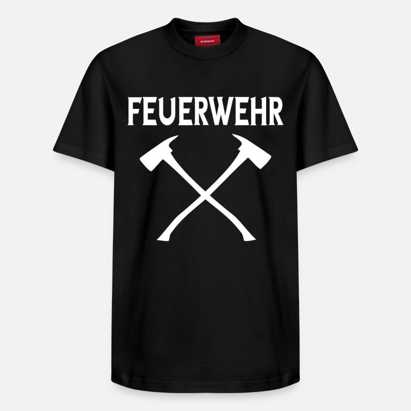 pompiers - T-shirt unisexe décontracté en coton Supima – de SPREAD - noir