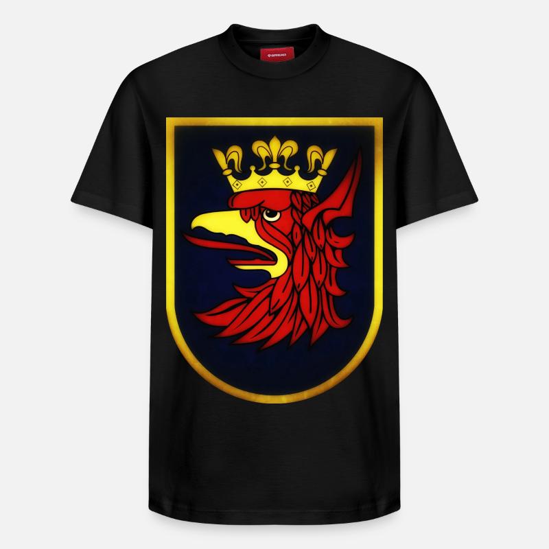 Szczecin - Pologne - T-shirt unisexe décontracté en coton Supima – de SPREAD - noir