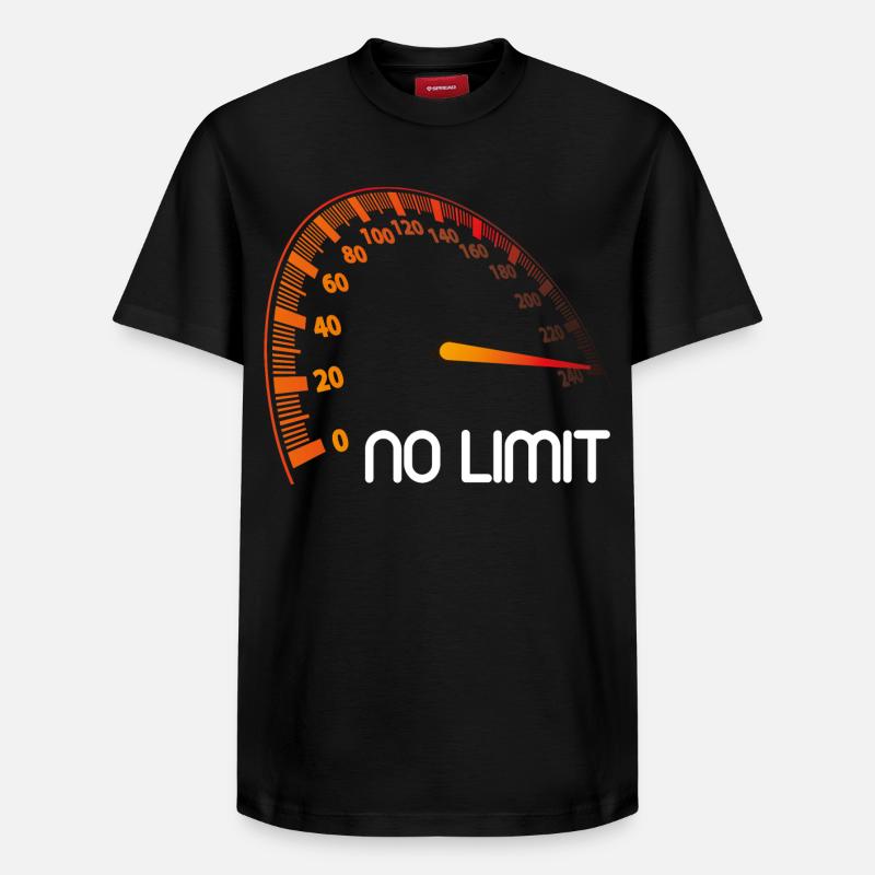 Speedometer - No Limit - Relaxed Unisex Supima Cotton T-Shirt – by SPREAD - black