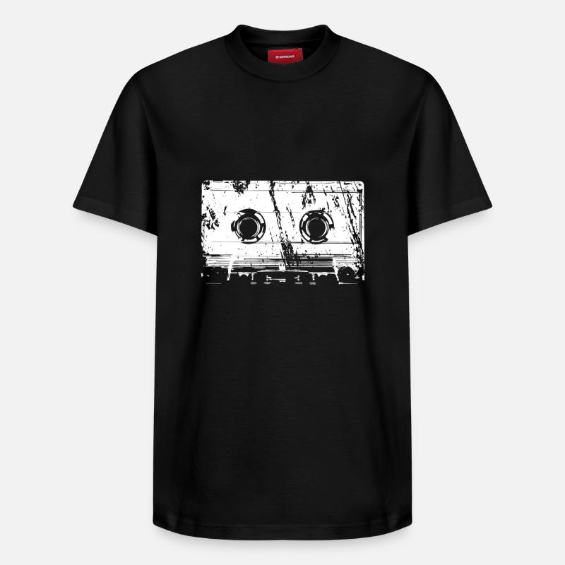 Cassette de musique - T-shirt unisexe décontracté en coton Supima – de SPREAD - noir