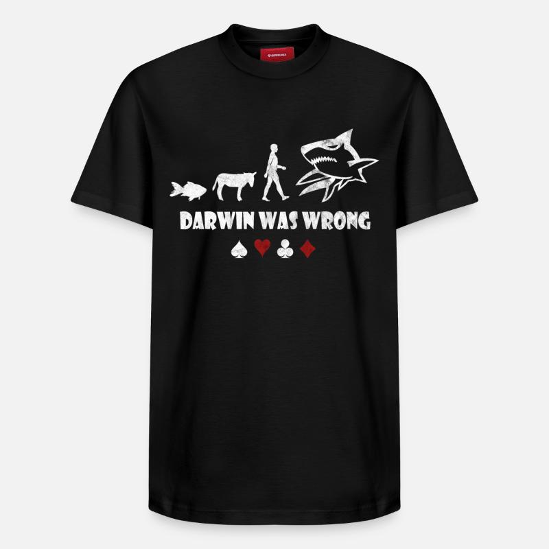 poker - T-shirt unisexe décontracté en coton Supima – de SPREAD - noir